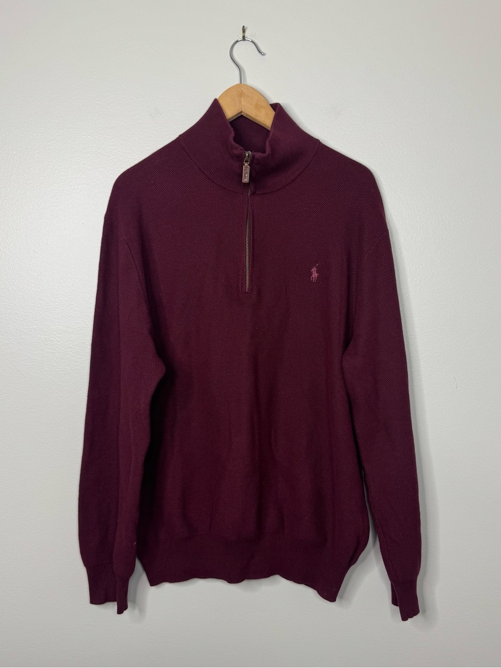 Polo Ralph Lauren Quarter-Zip Sweater Pima Cotton XL